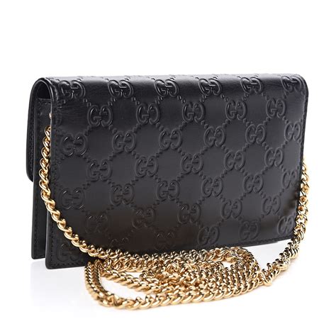 gucci chain wallet bag|gucci guccissima wallet on chain.